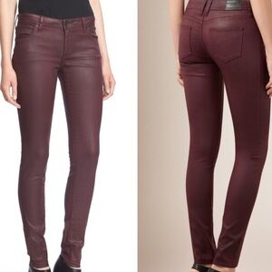 Burberry Brit Wax Coated Skinny Jeans